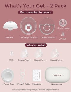 MomCozy All-in-one M5 Wearable Breast Pump -
